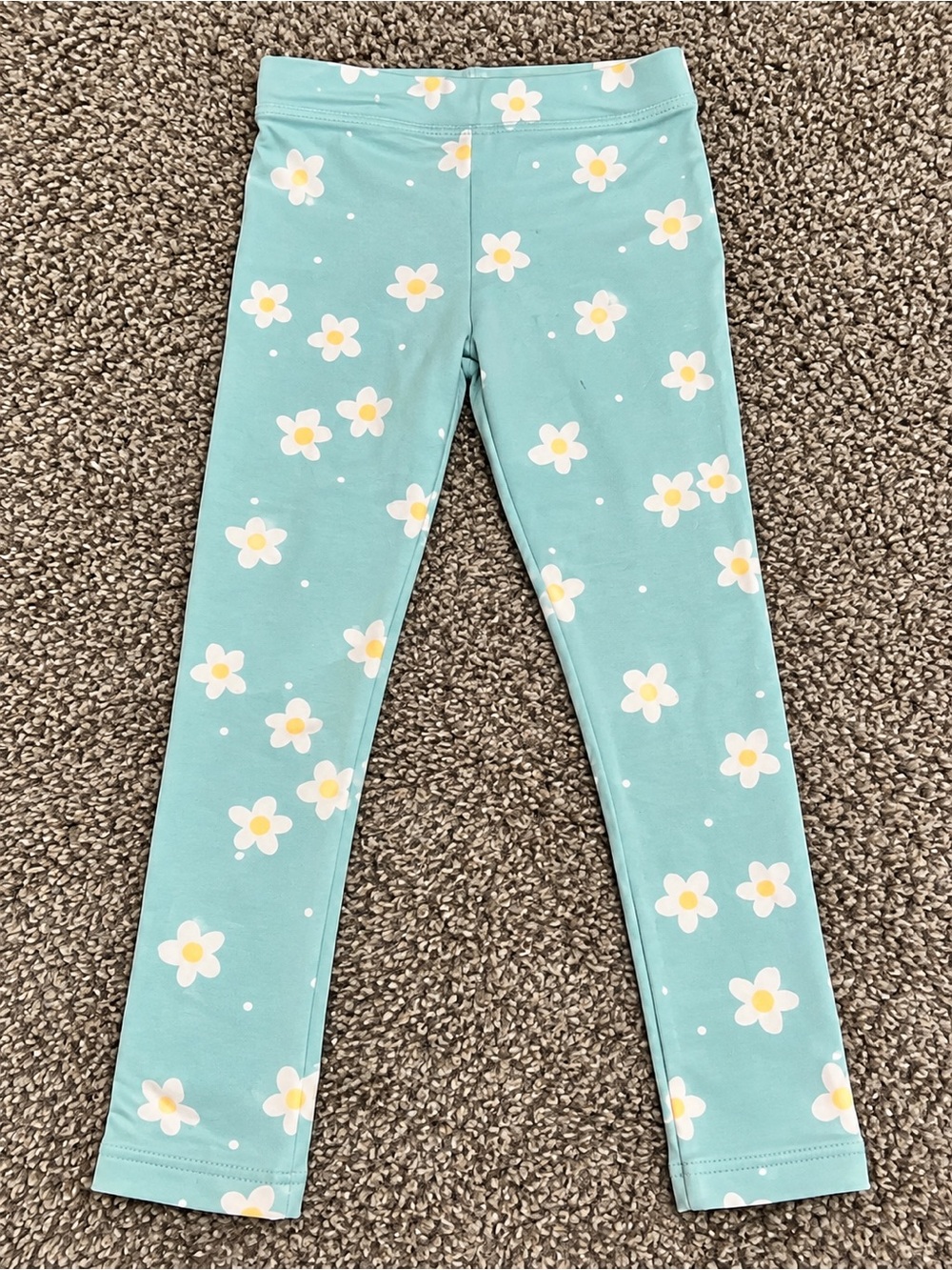 wonder nation Teal Floral Daisy Leggings